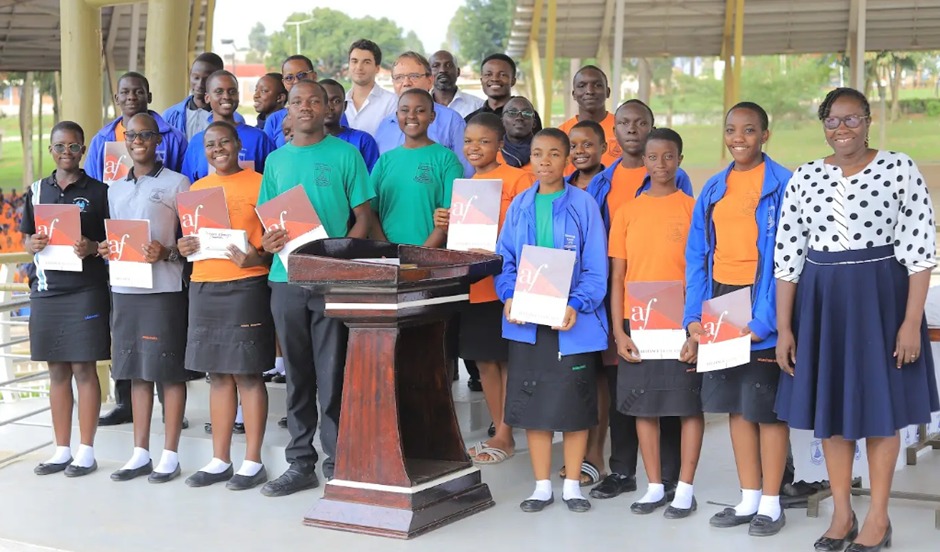 JULY 2024- Uganda Martyrs Namugongo Senior Secondary School students receive their DELF Diplomas issued by French Ministry Of Education through Alliance Française de Kampala
